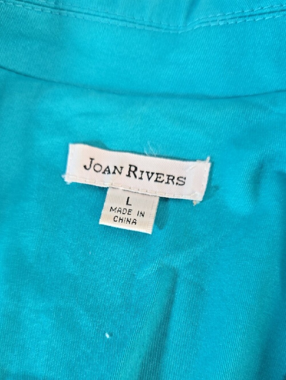 Joan Rivers Jacket Blazer Button-Front Lightweight 3/4 Sleeve Unlined Teal - Picture 6 of 11